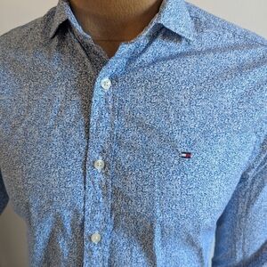 Tommy Hilfiger Blue Casual Button Down Shirt